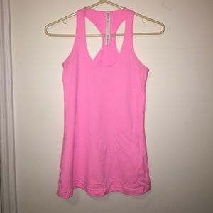 Lululemon pink fitted workout top